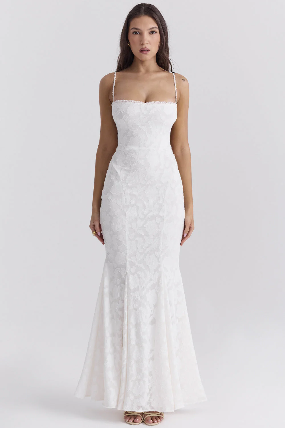 Women's Maxi Dress – Slim Fit – Luxury Lace – Spaghetti Straps – Formal Evening Wear - Image 6