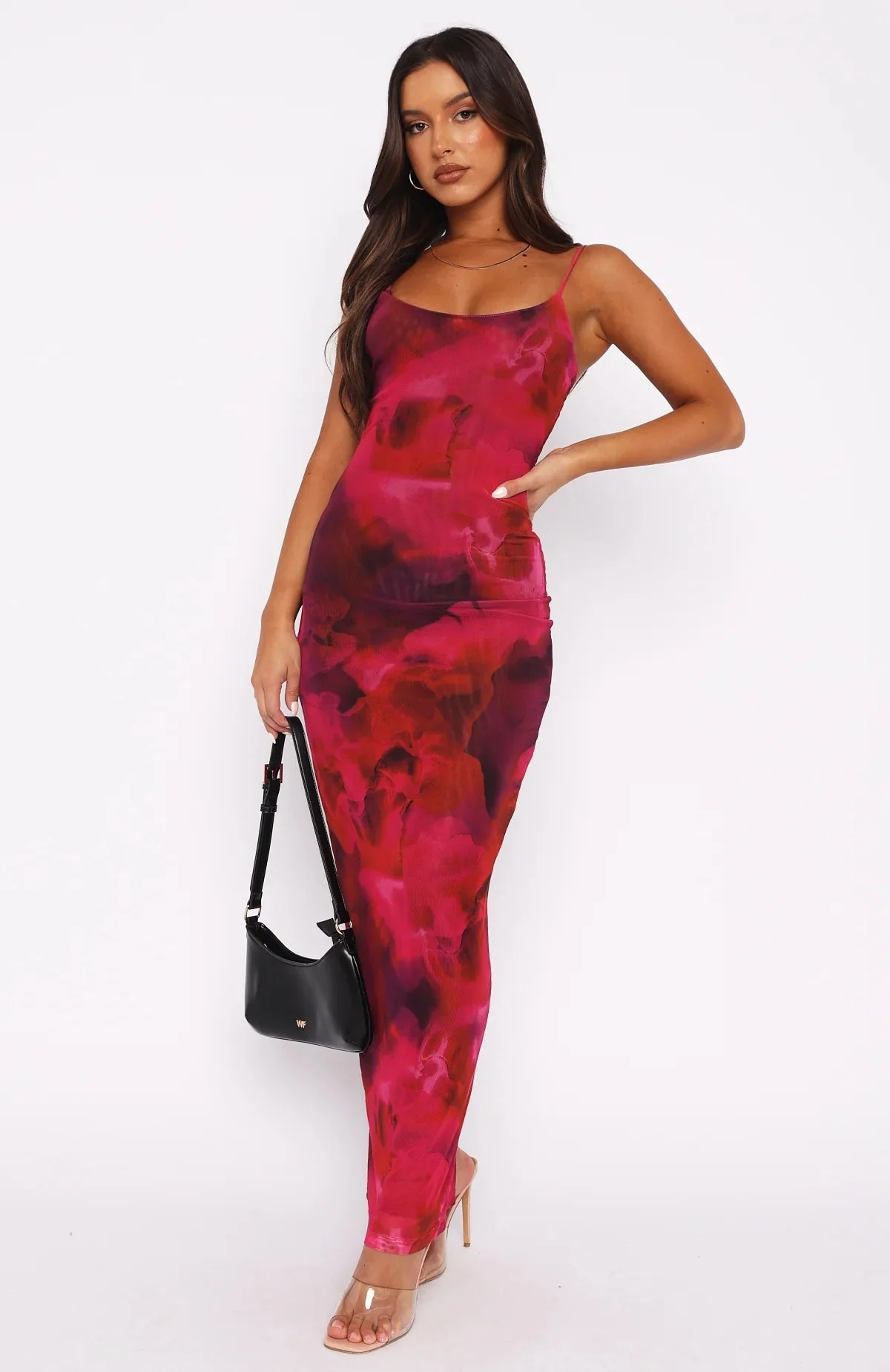 Ladies Maxi Dress – Slim Fit – Spaghetti Straps – Floral Print – Breathable Fabric - Image 3