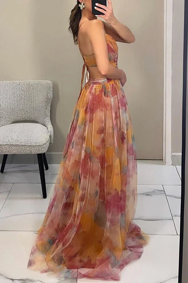 Women's Maxi Dress – Sweetheart Neckline – Flowy Skirt – Airy Elegant Fit - Image 4