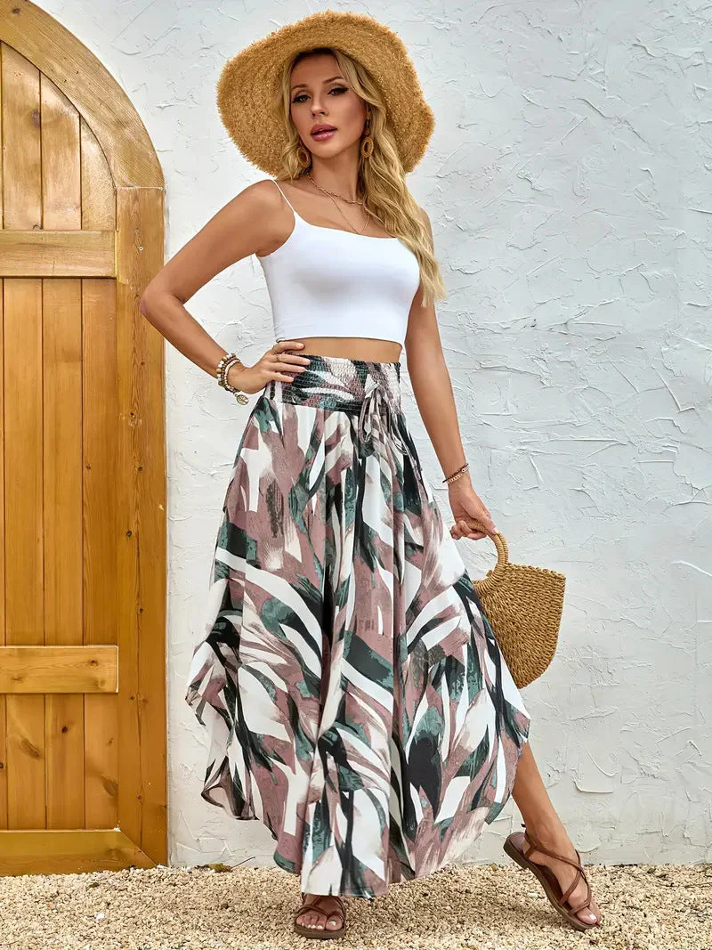 Women's Maxi Skirt – Bohemian Print – Flowing A-line – Elastic Waist – Breathable - Image 3