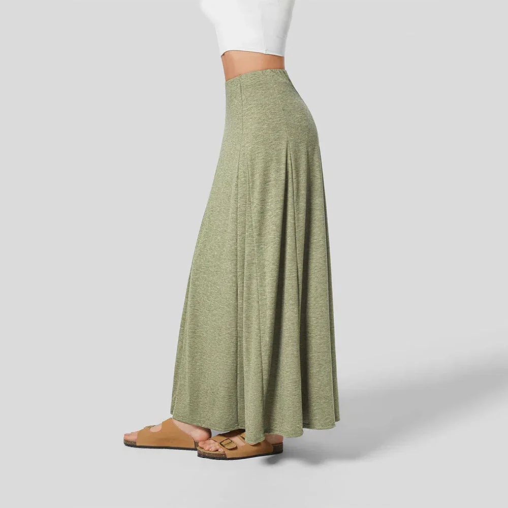 Ladies Maxi Skirt – High Waist – Flowy Fit – Soft Knit – Casual Comfort - Image 2