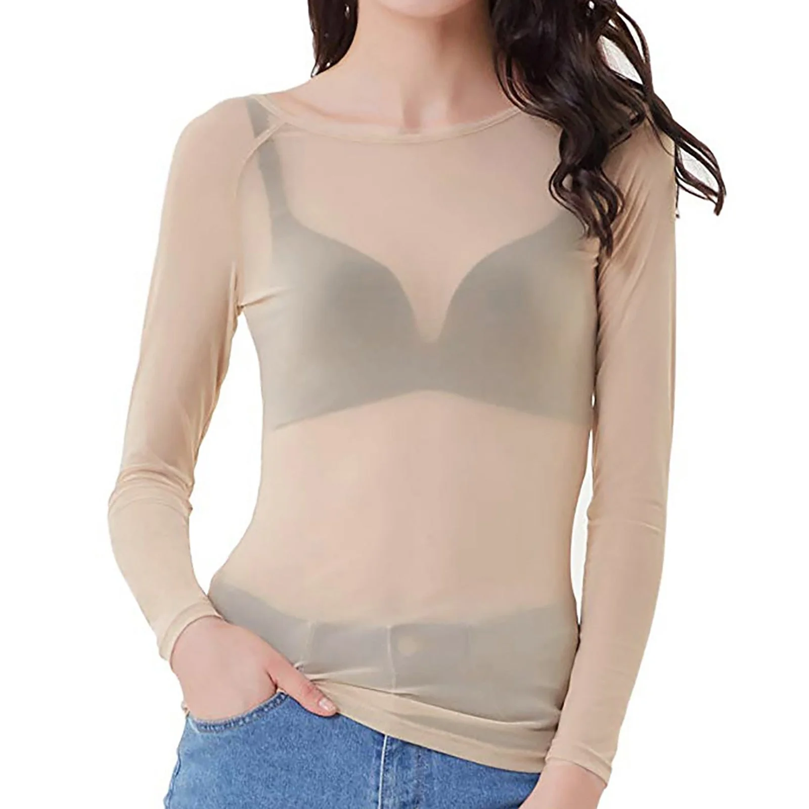 Naïa – Women's mesh top with long sleeves | Bold, stylish & elegant - Image 4