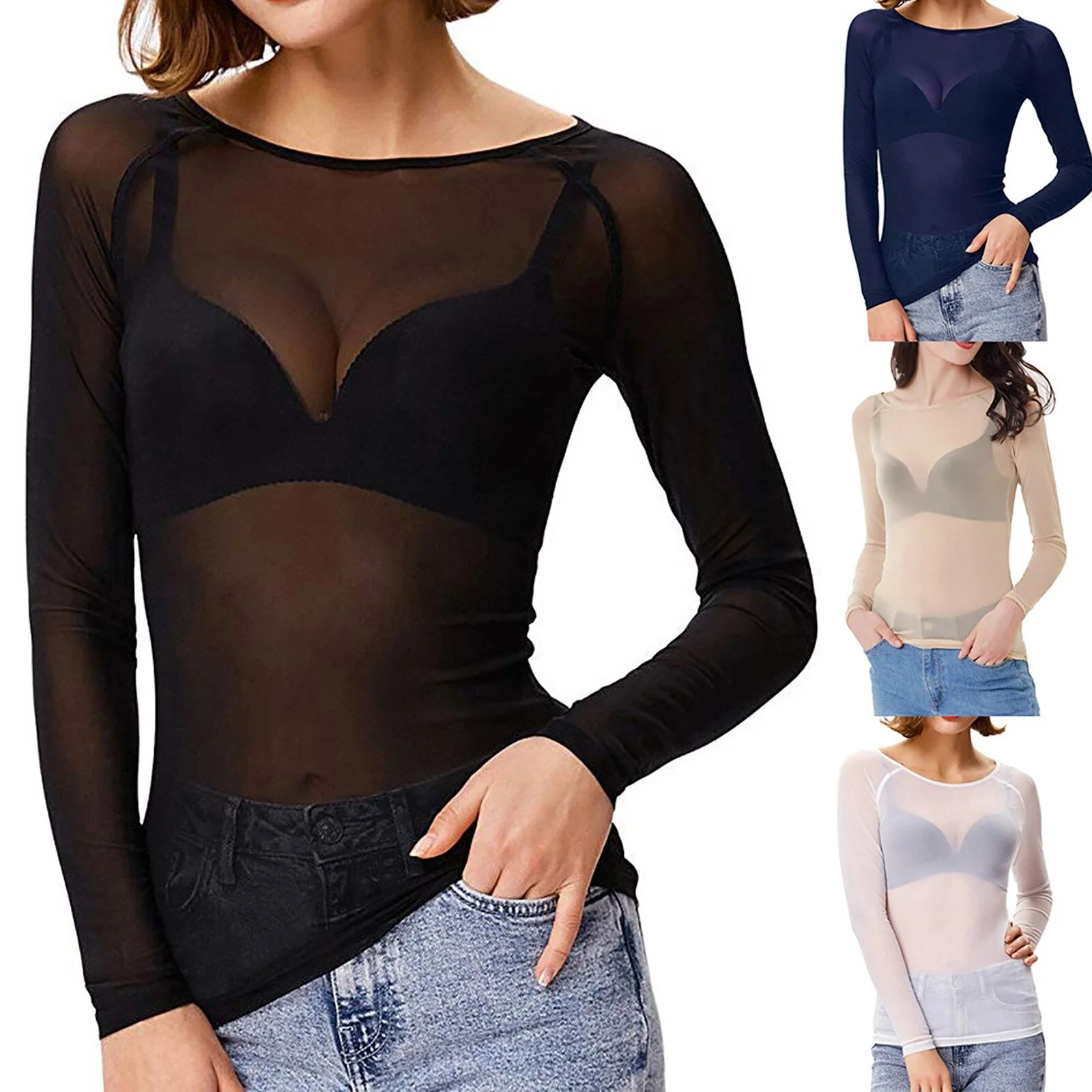 Naïa – Women's mesh top with long sleeves | Bold, stylish & elegant - Image 5