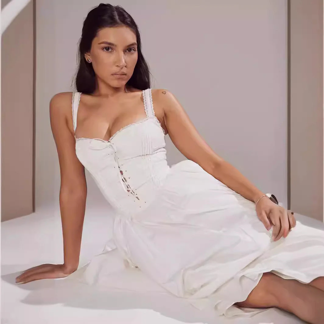 Ladies Midi Dress – Fitted Top – Off-Shoulder – Lace Design – Elegant Fit - Image 4