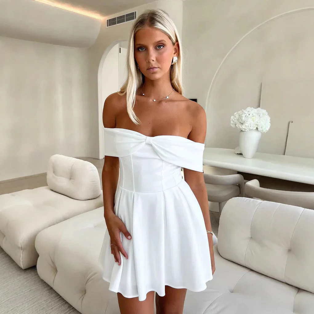 Ladies Mini Dress – Off Shoulder – A-Line Fit – Lightweight Breathable Design - Image 4