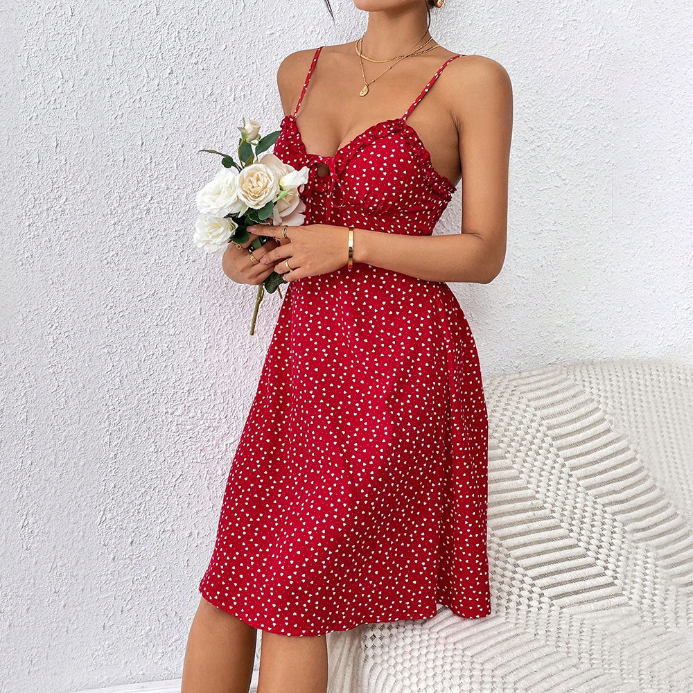 Women's Mini Dress – Slim Fit – Ruched Bust – Spaghetti Straps – Open Back – Breathable Model - Image 3