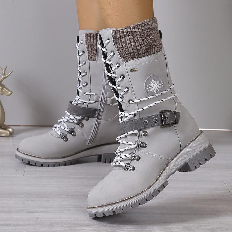 Ladies Boots – Sturdy Fit – Lace-up Closure – Ankle Strap – Grip Sole - Image 2