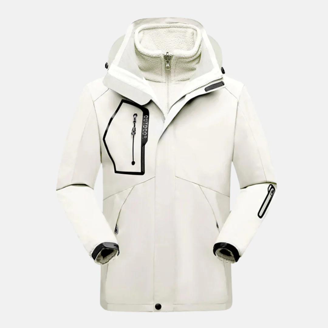 Women's Outdoor Jacket – 2-in-1 Design – Removable Fleece Lining – Water-Repellent
