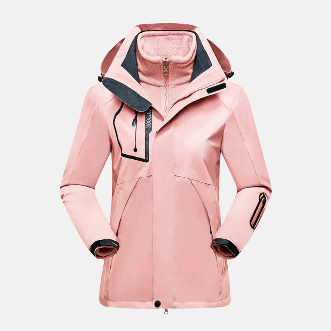 Women's Outdoor Jacket – 2-in-1 Design – Removable Fleece Lining – Water-Repellent - Image 4