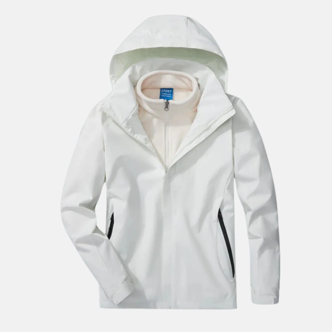 Women's Outdoor Jacket – 3-in-1 Design – Removable Fleece Lining – Adjustable Hood - Image 2
