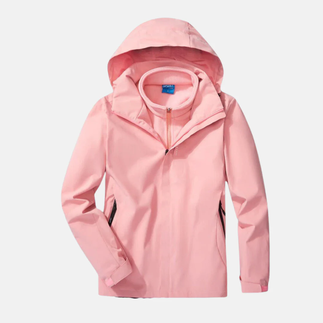 Women's Outdoor Jacket – 3-in-1 Design – Removable Fleece Lining – Adjustable Hood - Image 6