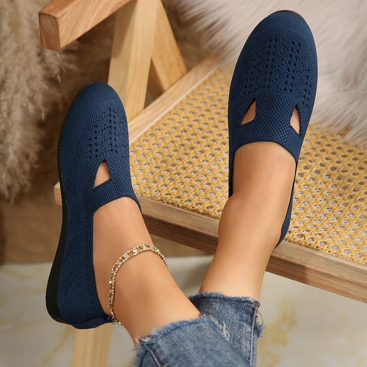 Women's overshoes – Orthopedic – Soft knit – Round toe – Breathable slip-on - Image 3