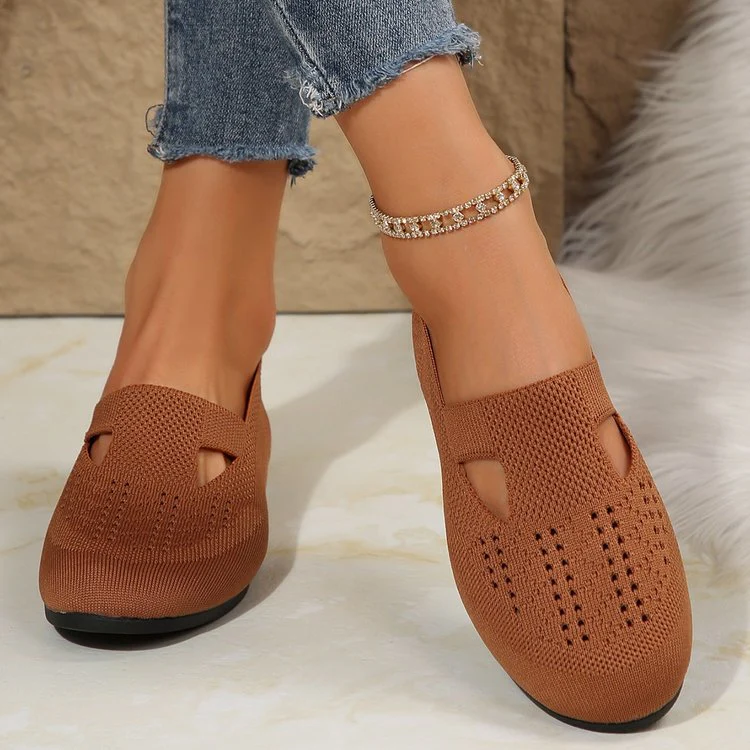 Women's overshoes – Orthopedic – Soft knit – Round toe – Breathable slip-on - Image 5