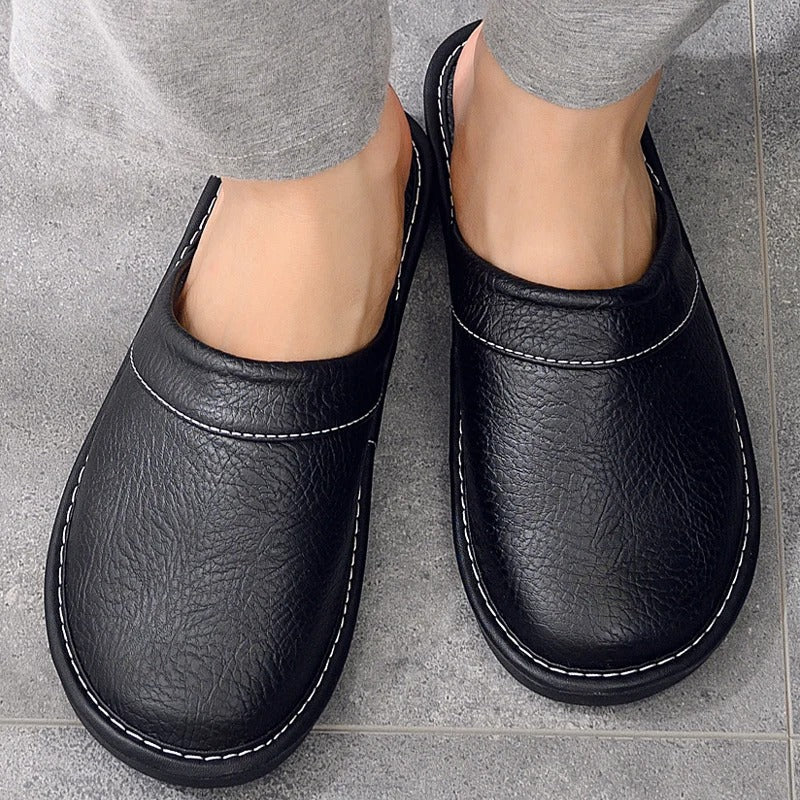 Ladies Slippers – Slip-on Model – Imitation Leather – Closed Toe – Comfort Fit - Image 2