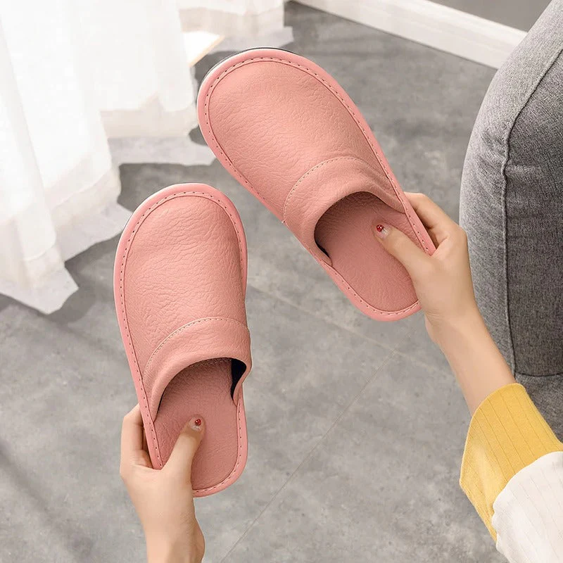 Ladies Slippers – Slip-on Model – Imitation Leather – Closed Toe – Comfort Fit - Image 4