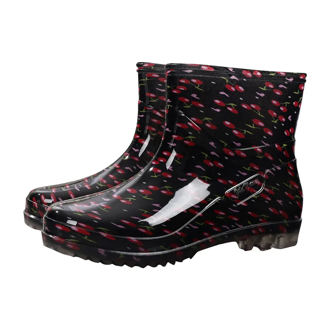 Women's Rain Boots – Waterproof Rubber – Mid-Calf – Print – Slip-On - Image 3