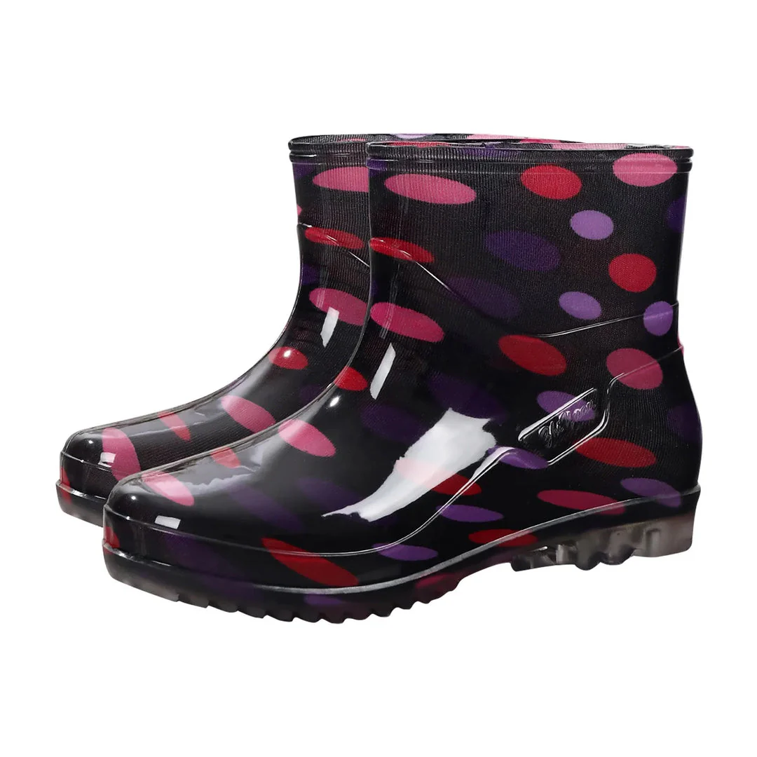 Women's Rain Boots – Waterproof Rubber – Mid-Calf – Print – Slip-On - Image 4