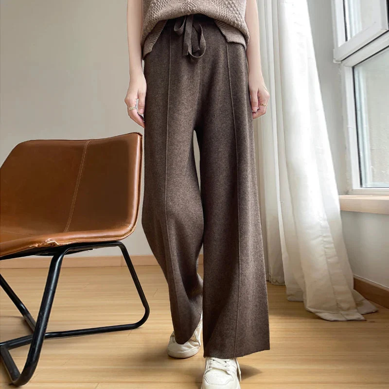 Women's Relaxed Cashmere Pants - Monarque Soft, Luxury Pants - Image 2