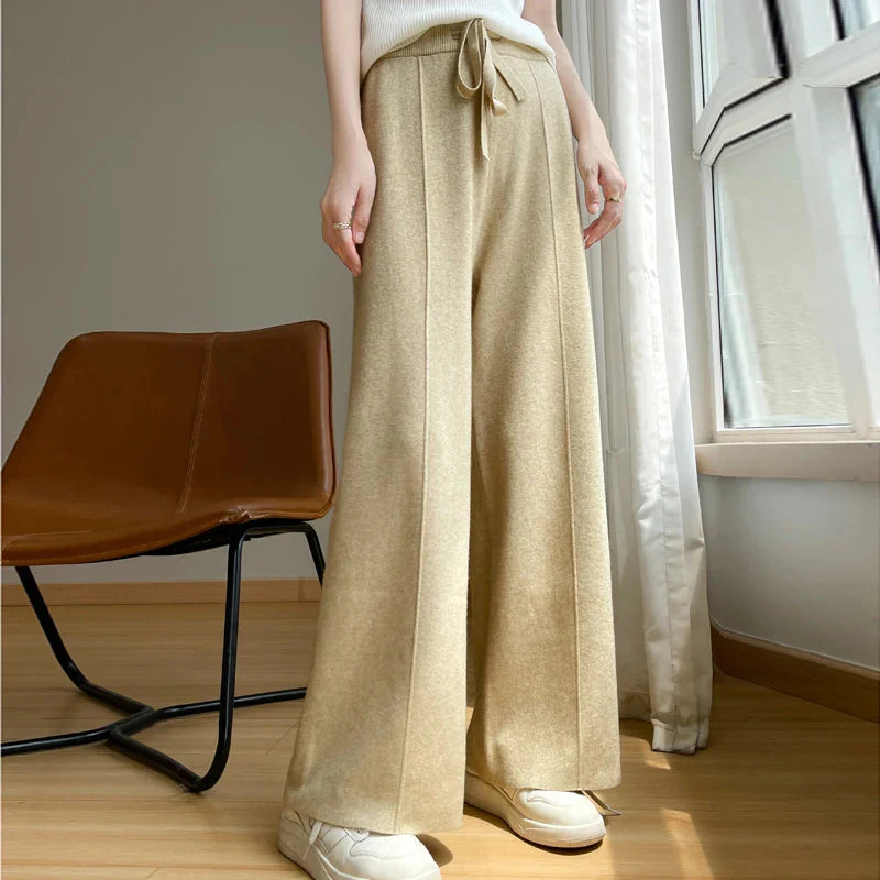 Women's Relaxed Cashmere Pants - Monarque Soft, Luxury Pants - Image 3