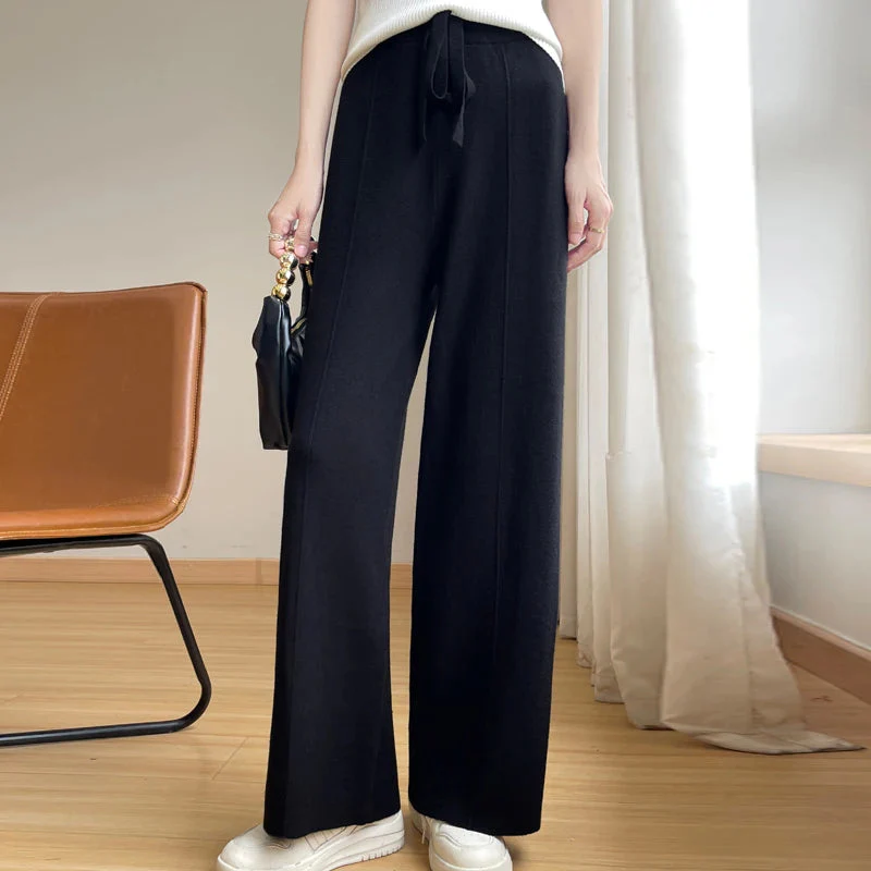 Women's Relaxed Cashmere Pants - Monarque Soft, Luxury Pants - Image 4