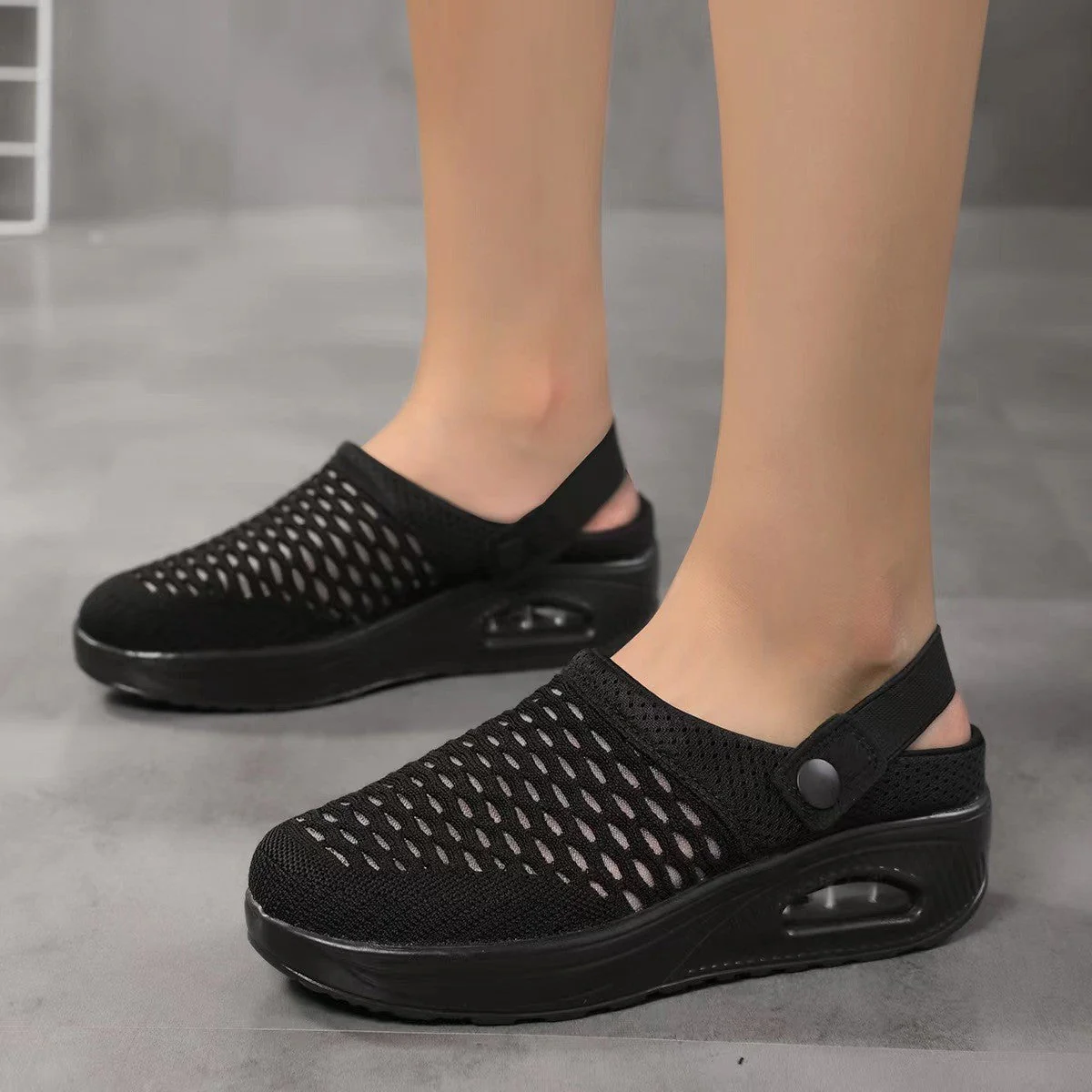 Women's Sandals – Slip-On Ergonomic – Breathable Mesh – Air Cushion Sole – Adjustable Strap - Image 3