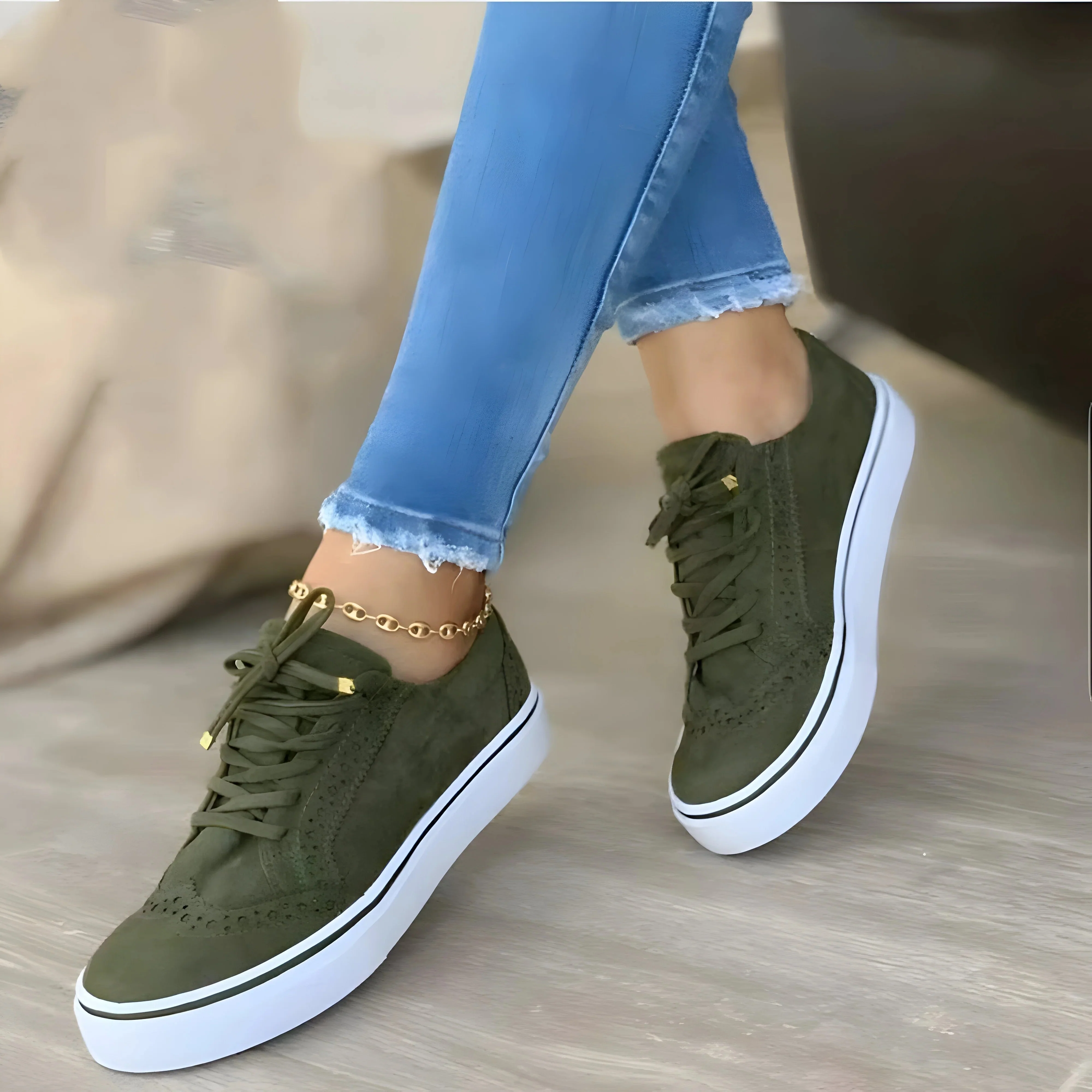 Ladies Sneaker – Orthopedic Comfort – Firm Fit – Lace-Up Casual Look - Image 4