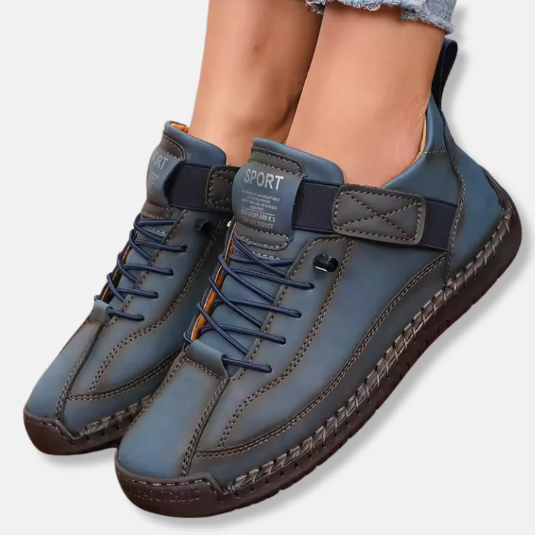 Women's Sneakers – Leather Look – Anti-Slip Sole – Lace-Up Closure – Comfort Fit - Image 5