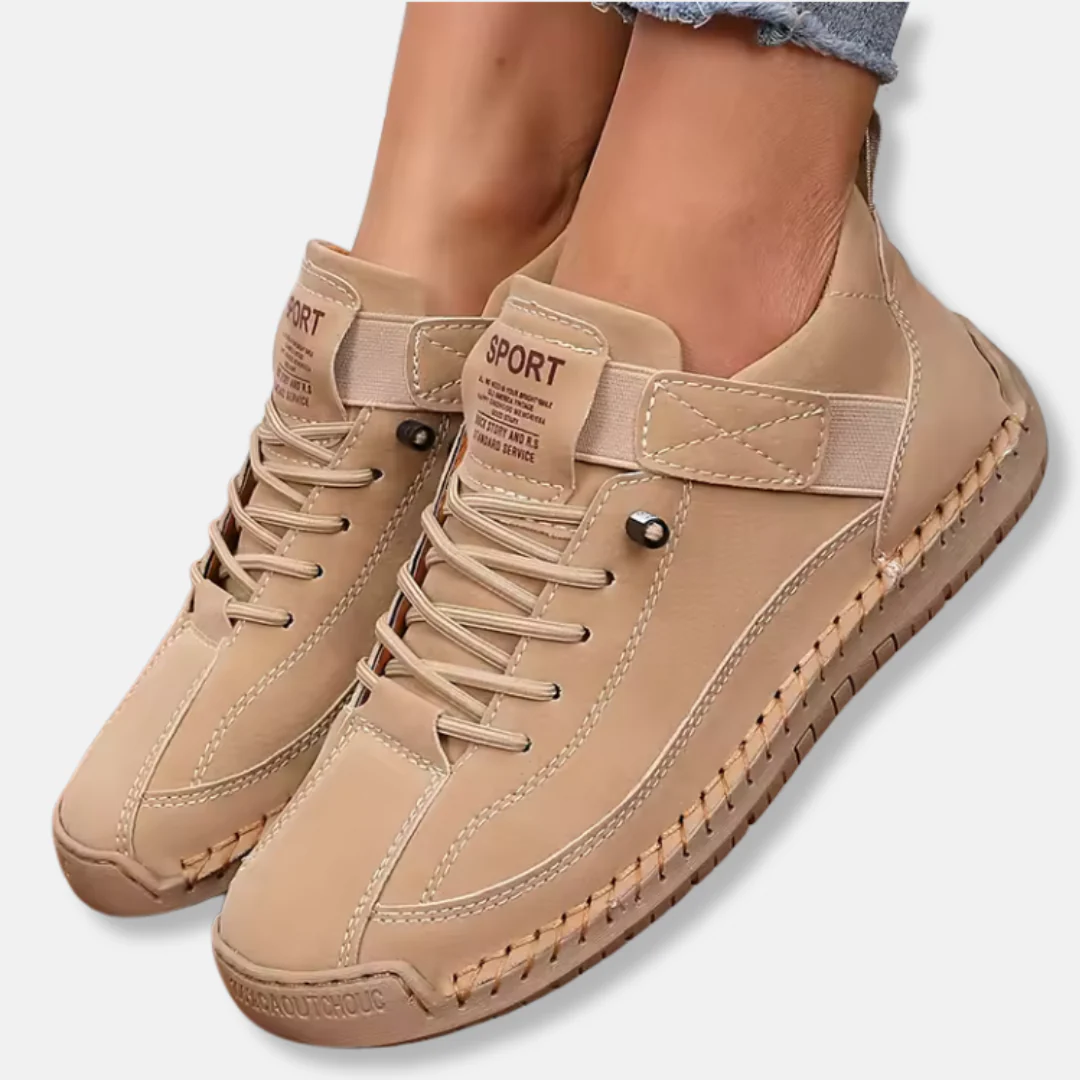 Women's Sneakers – Leather Look – Anti-Slip Sole – Lace-Up Closure – Comfort Fit - Image 6
