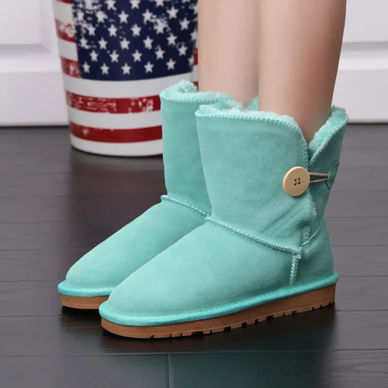 Women's snow boots – Suede look – Warm lining – Mid-height – Anti-slip sole - Image 3