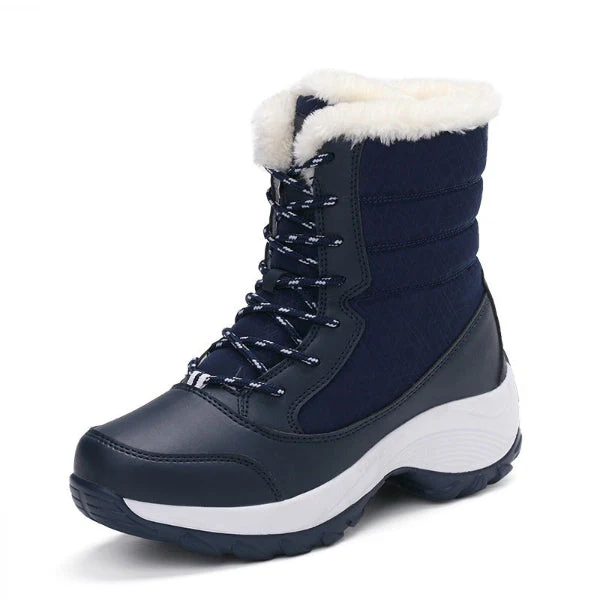 Women's Snowboots – Mid-Calf – Waterproof Padded – Fleece Lining – Lace Closure - Image 2