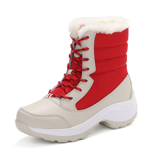 Women's Snowboots – Mid-Calf – Waterproof Padded – Fleece Lining – Lace Closure - Image 4