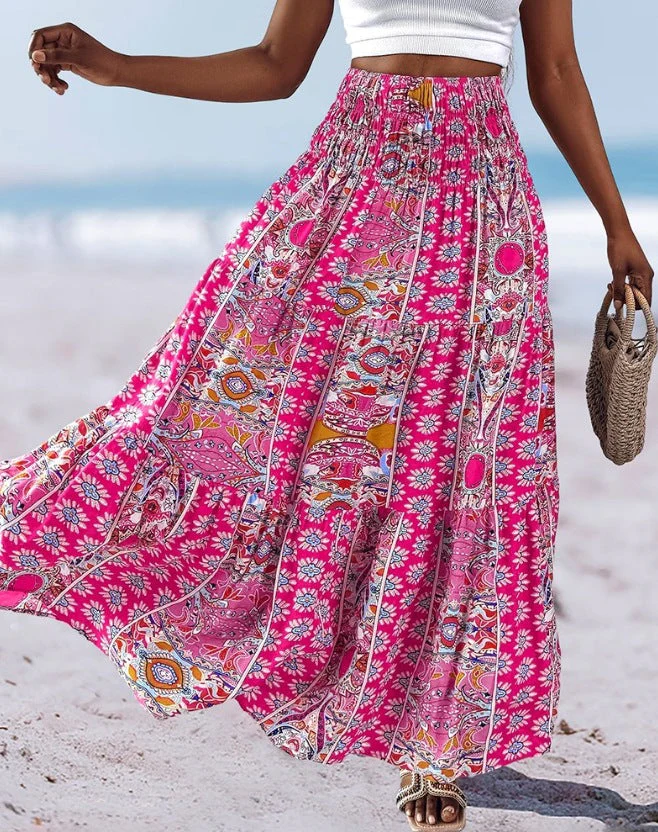 Ladies Strapless Dress – Cotton Blend – Flared Model – Floral Print – Convertible Design - Image 5
