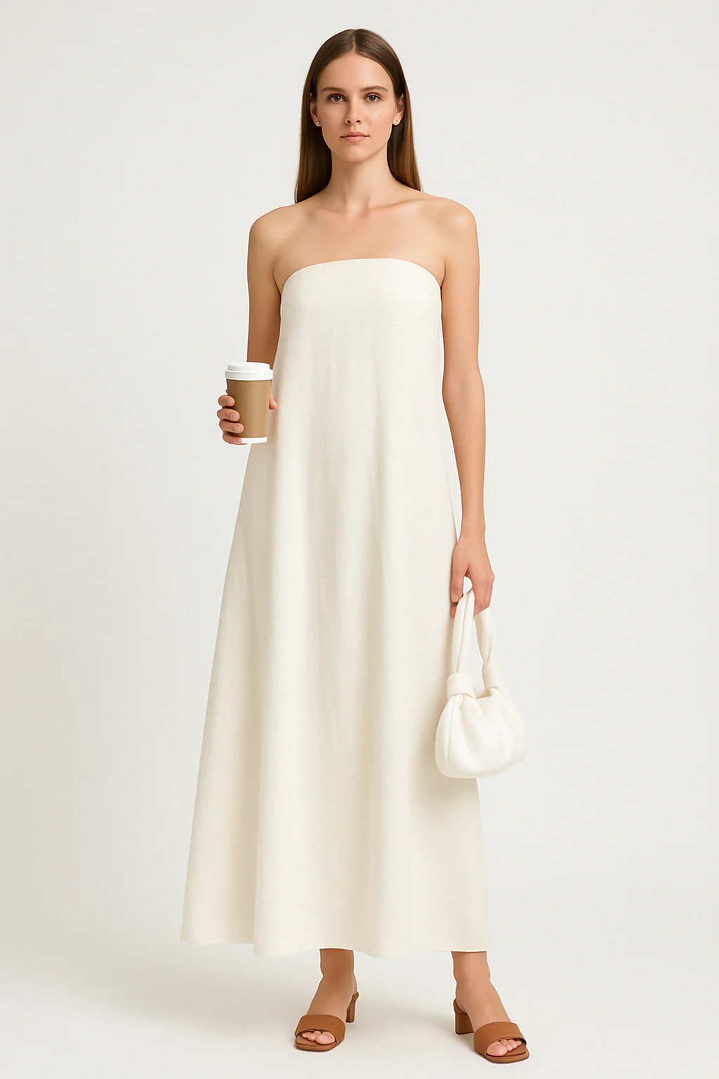 Ladies Strapless Dress – Relaxed Fit – Naturally Breathable – Maxi Length Backless - Image 2