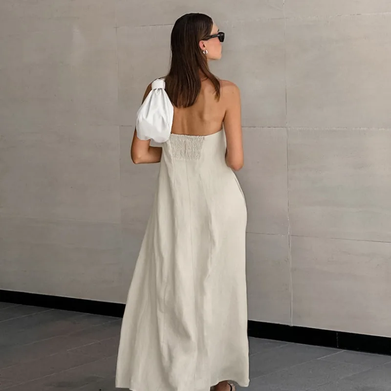 Ladies Strapless Dress – Relaxed Fit – Naturally Breathable – Maxi Length Backless - Image 5