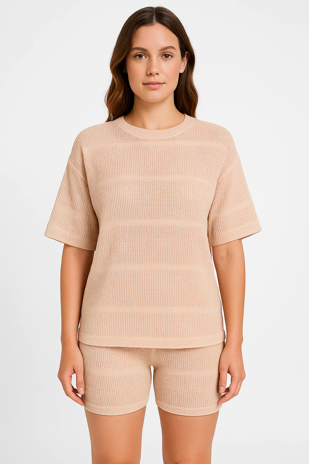 Women's Sweater Set – Soft Knit – Relaxed Fit Top – Slim Fit Shorts – Breathable - Image 3