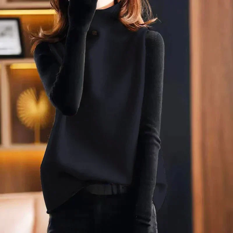Ladies Sweater Vest – Wool Look – Relaxed Fit – Turtleneck – Knee Length - Image 3