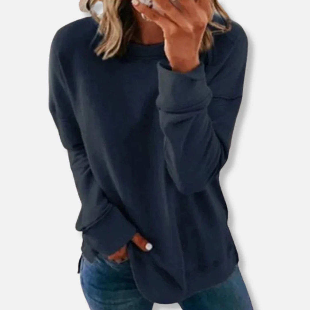 Women's Sweatshirt – Relaxed Fit – Soft Cotton Mix – Round Neck Casual Wear - Image 2