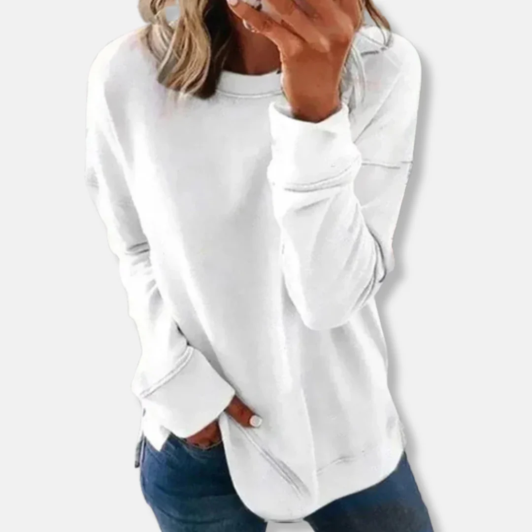 Women's Sweatshirt – Relaxed Fit – Soft Cotton Mix – Round Neck Casual Wear - Image 5