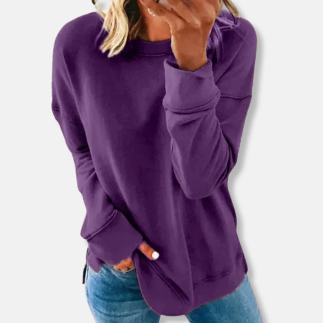 Women's Sweatshirt – Relaxed Fit – Soft Cotton Mix – Round Neck Casual Wear - Image 7
