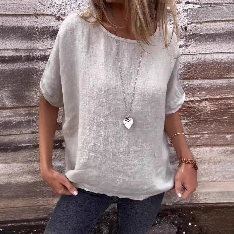 Ladies T-shirt – Loose Fit – Breathable – Round Neck – Short Sleeves – Casual Style - Image 4