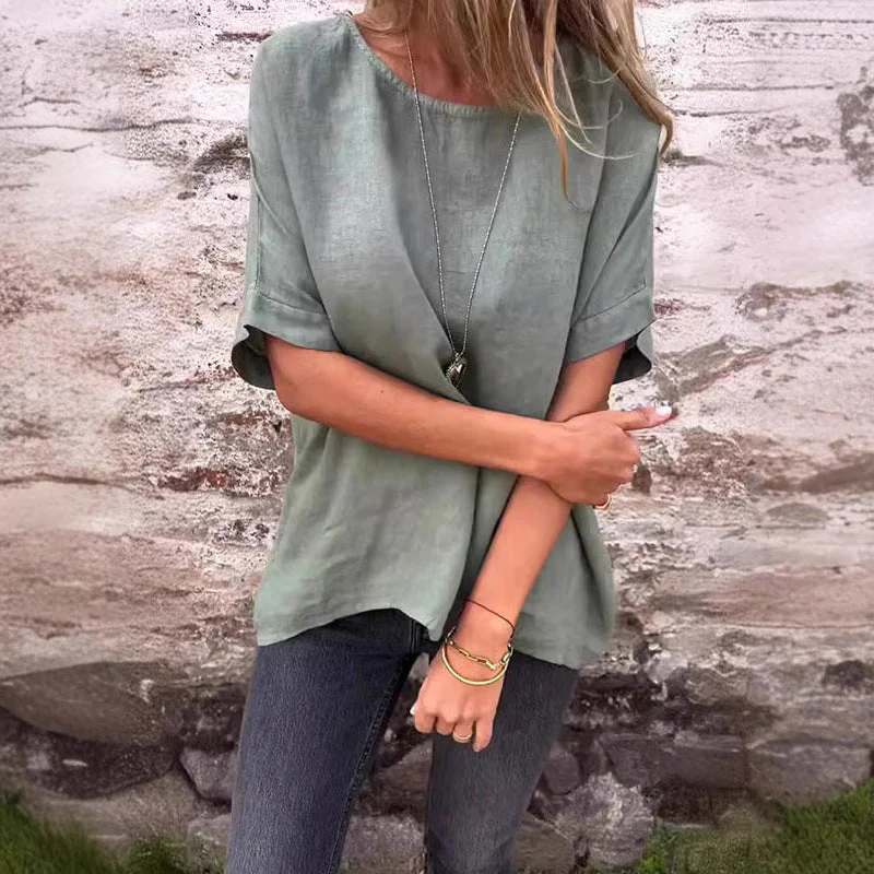 Ladies T-shirt – Loose Fit – Breathable – Round Neck – Short Sleeves – Casual Style - Image 7