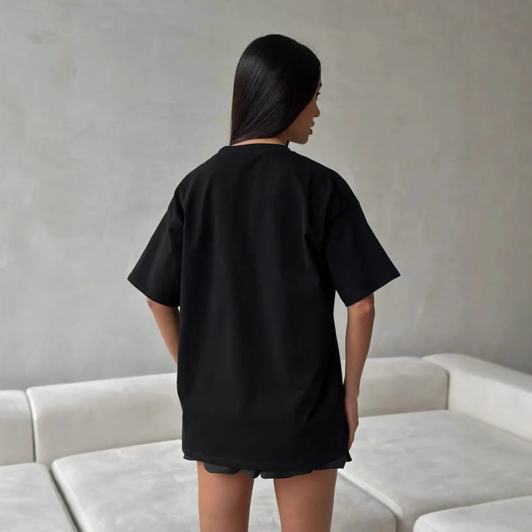 Ladies T-shirt – Loose Fit – Breathable Material – Leopard Lips Print – Short Sleeve - Image 4