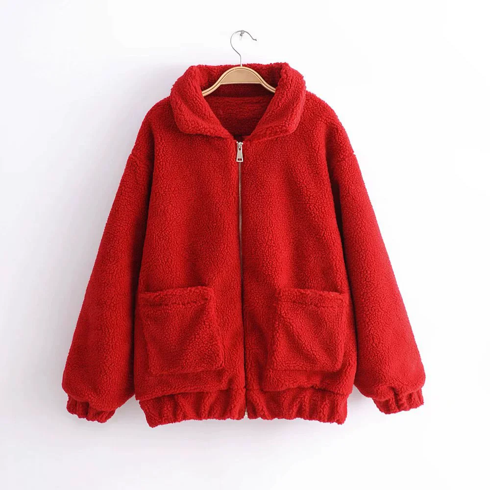 Women's Teddy Coat – Oversized Fit – Soft Fleece – Zipper Closure – Casual Look - Image 2