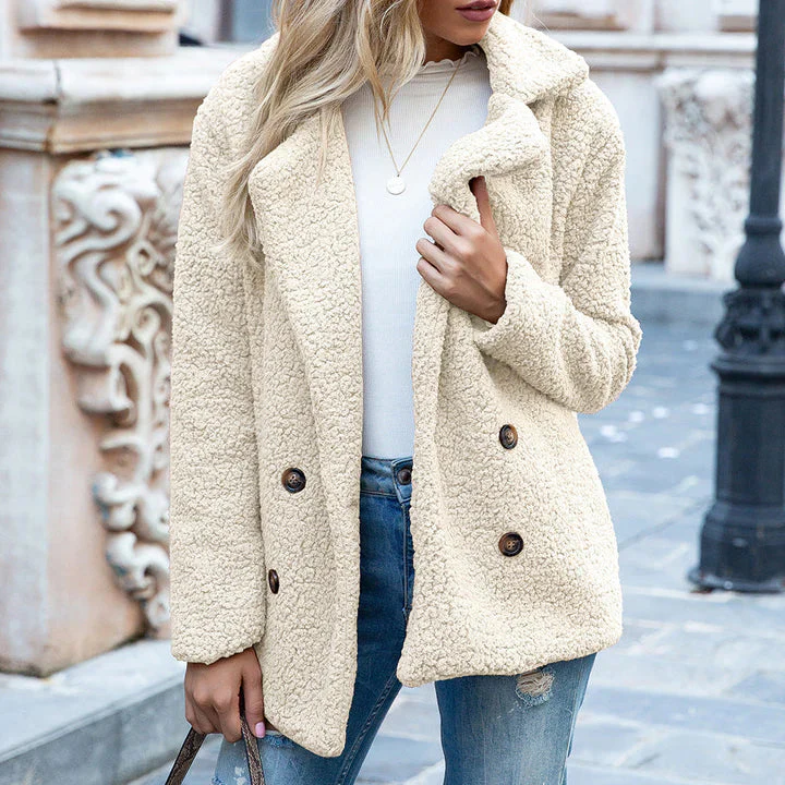 Women's Teddy Coat – Oversized Fit – Soft Texture – Button Closure – Casual Look - Image 5