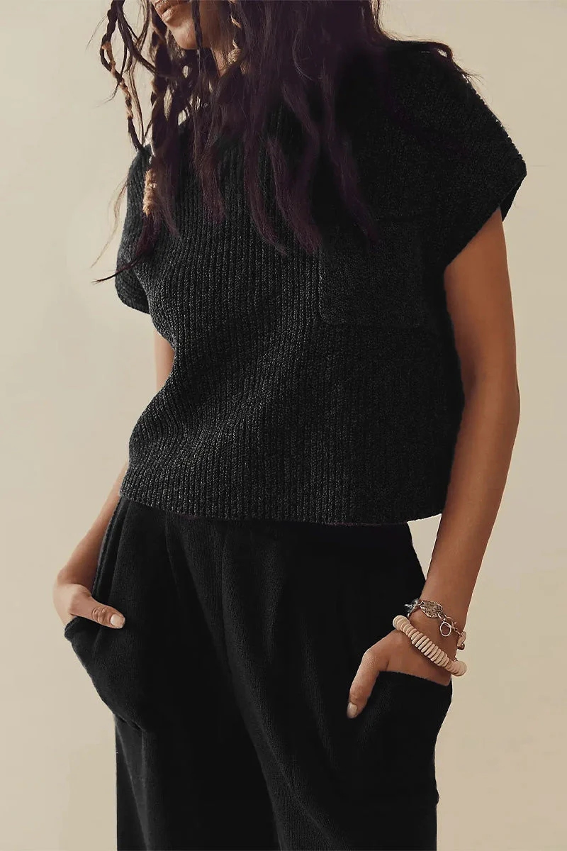 Ladies Top – Sleeveless Knit – Soft Ribbed Texture – Relaxed Fit – Round Neck - Image 3