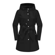 Women's Trenchcoat – Relaxed Fit – Water-Repellent – Removable Hood – Belted - Image 2