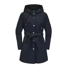 Women's Trenchcoat – Relaxed Fit – Water-Repellent – Removable Hood – Belted - Image 3