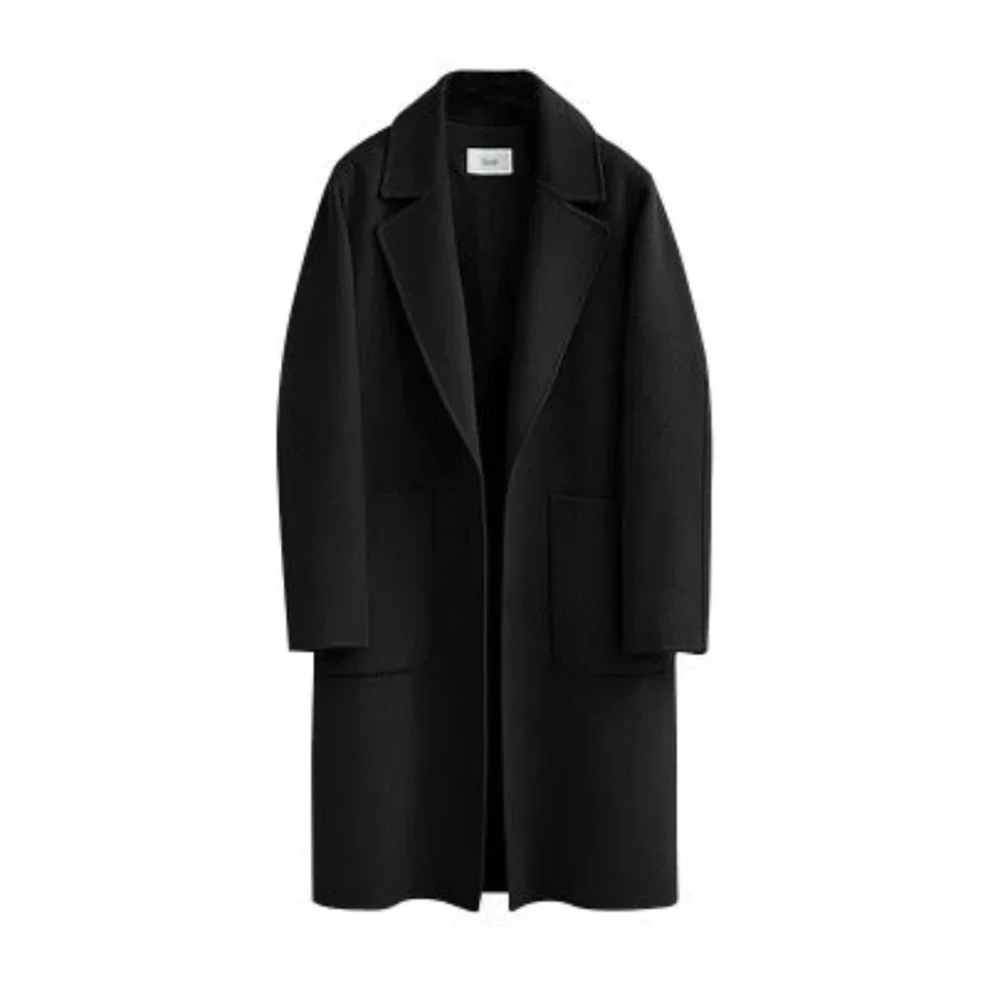 Women's Trenchcoat – Wool Blend – Relaxed Fit – Full Length – Minimalist Design - Image 2