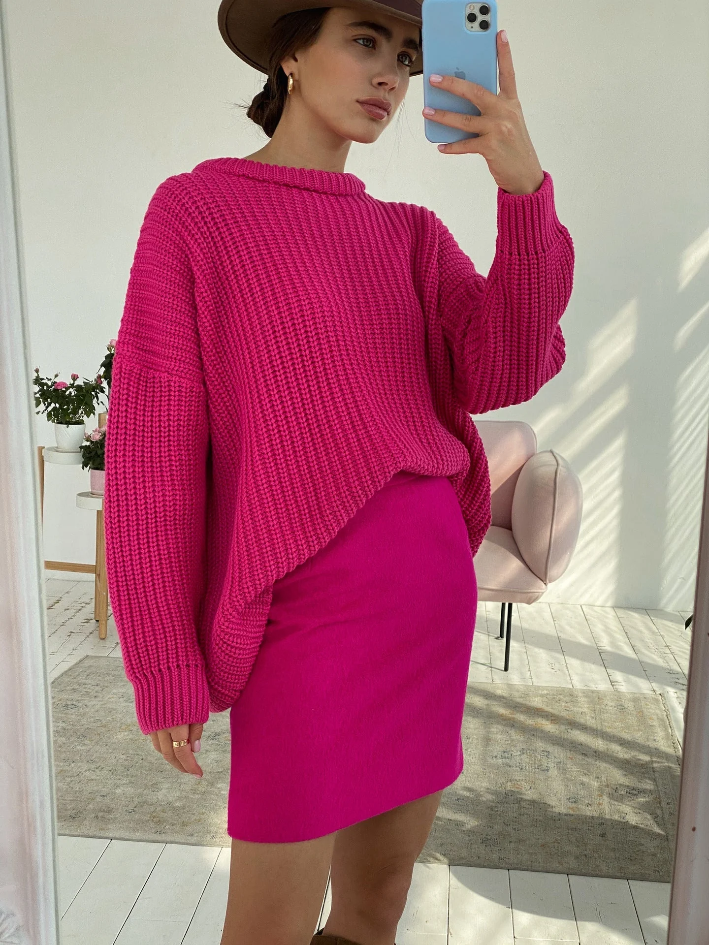 Ladies Sweater – Oversized Fit – Knitted – Ribbed Design – Long Sleeves – Casual - Image 4