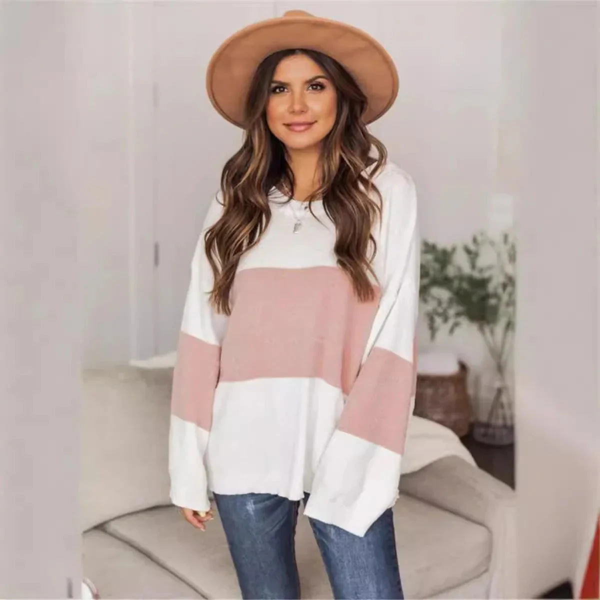 Women's Sweater – Oversized Fit – Knitted Texture – Wide Sleeves – Casual Look - Image 2